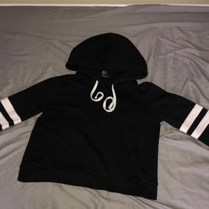 Forever 21 Black Crop Hoodie